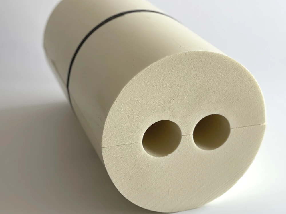 Dan-isoDUAL rørisolering – pur isolering til dobbelt rør set fra oven